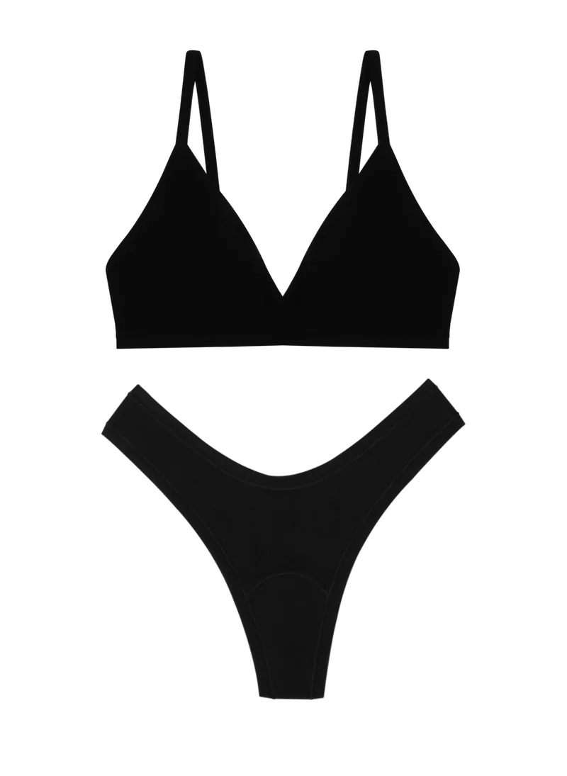 Triangle Bra & Dipped Thong Set