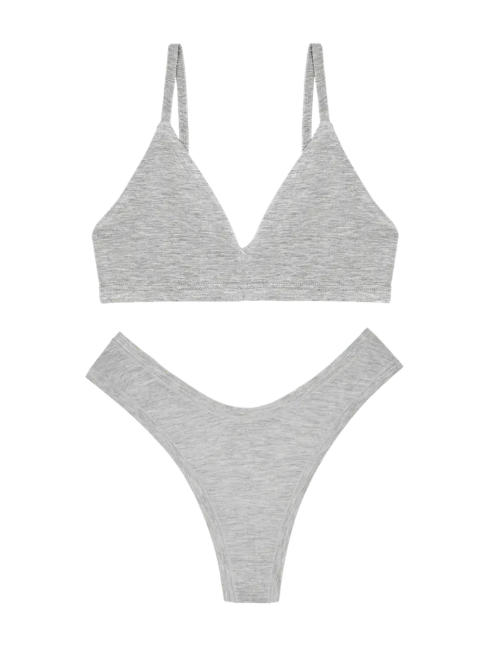 Triangle Bra & Dipped Thong Set